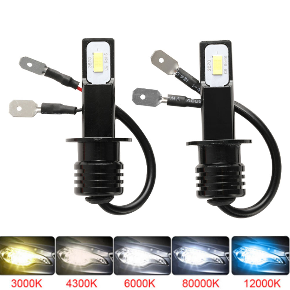 Universal Motorcycle Led Headlight Projector - 2 Pezzi Lampadine LED H1 H3