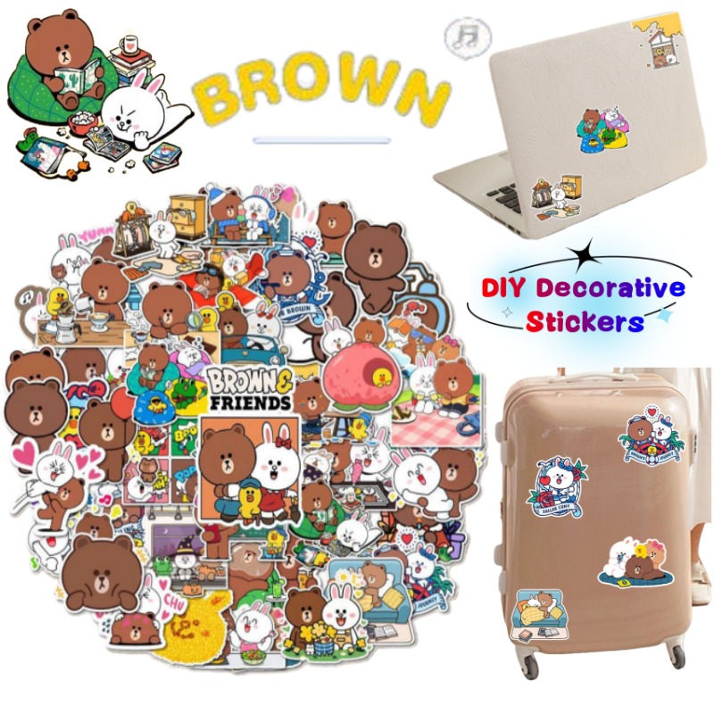 Atv Parts - LINE FRIENDS, adesivi decorativi in stile