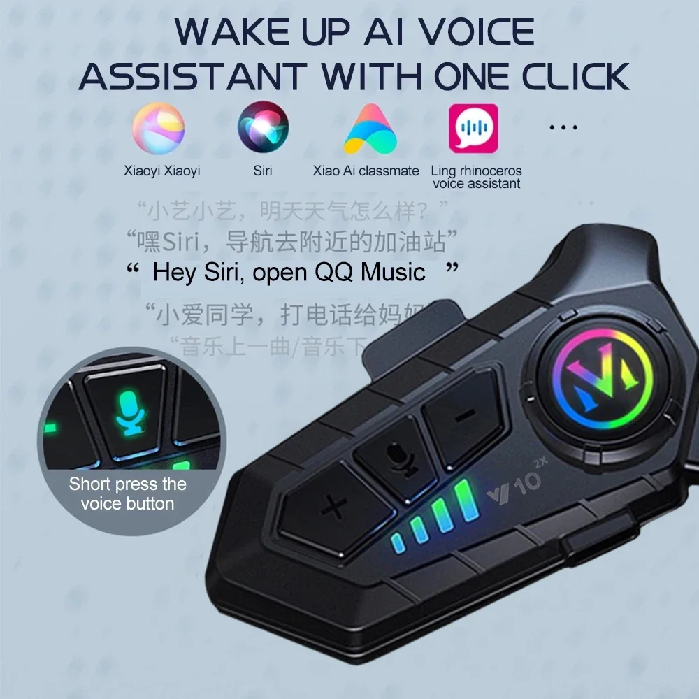 Interfono Bluetooth V10 2X per - Full Face Motorcycle Helmet With Bluetooth recensione e prezzo